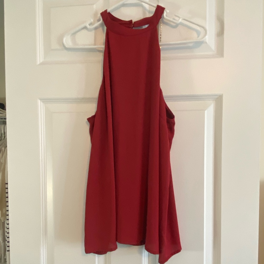 NWT Express Size Medium Red Open Back Top